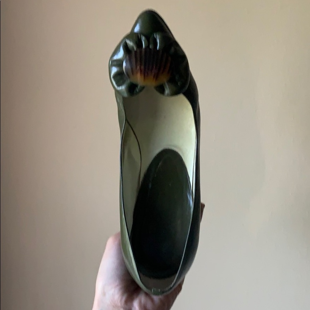 Vintage green kitten heel shoes - Picture 3 of 3